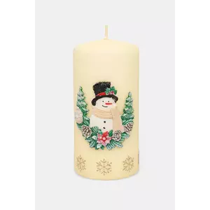 Affek Design lumânare decorativă 7 x 7 x 14 cm culoarea bej imagine