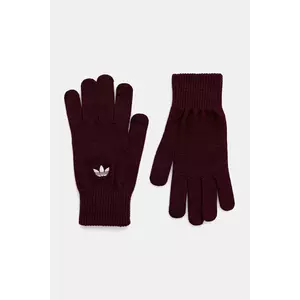 adidas Originals mănuși Adicolor culoarea bordo, JZ5014 imagine