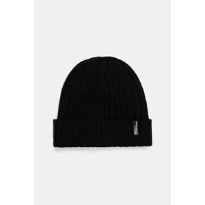 Jack Wolfskin pălărie din amestec de lână RIB KNIT culoarea negru, 1907122 imagine