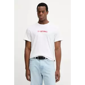 G-Star tricou din bumbac culoarea alb, cu imprimeu, D26832.D975 imagine
