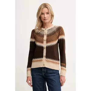 Pepe Jeans cardigan din amestec de lână culoarea maro, PL7000048 imagine