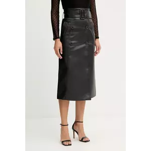 Morgan fustă culoarea negru, midi, evazați, JADY imagine