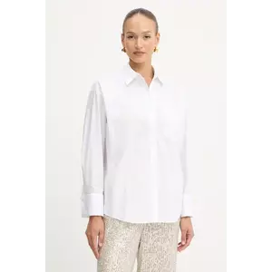 MICHAEL Michael Kors cămașă din bumbac culoarea alb, cu guler clasic, regular, MF540VMJV1 imagine