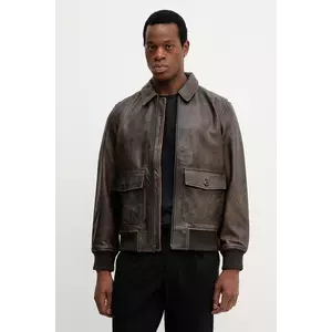 Levi's geacă de piele culoarea maro, de tranziție, 003AU imagine