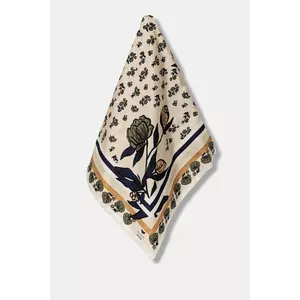 Weekend Max Mara eșarfă de mătase ONESTO culoarea bej, cu model, 2525546125600 imagine