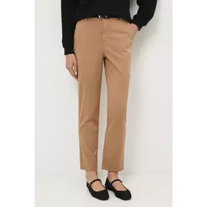 Medicine pantaloni culoarea negru, fason chinos, medium waist imagine