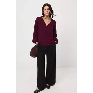 Medicine bluza culoarea bordo, neted imagine