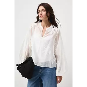 Medicine bluza culoarea alb, cu imprimeu imagine