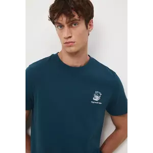 Medicine tricou din bumbac culoarea turcoaz, cu imprimeu imagine