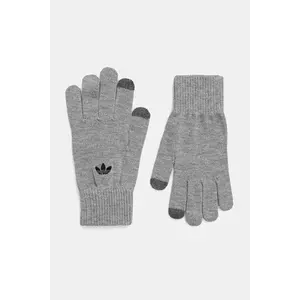 adidas Originals mănuși Adicolor culoarea gri, JW7909 imagine