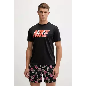 Nike tricou de înot culoarea negru, NESSF569 imagine