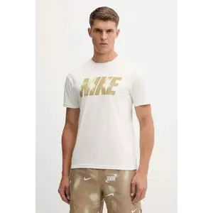 Nike tricou de înot culoarea bej, NESSF569 imagine