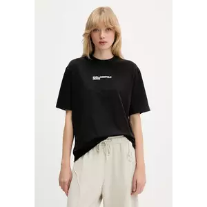 Karl Lagerfeld Jeans tricou din bumbac culoarea negru, A4W17004 imagine