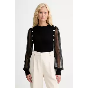 Morgan bluză culoarea negru, uni, MALIA imagine
