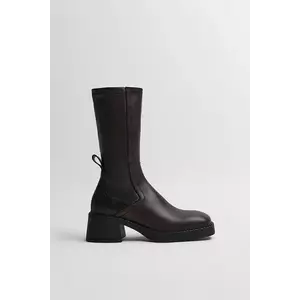 Miista botine Fabi culoarea maro, cu toc drept, E8_3976 imagine