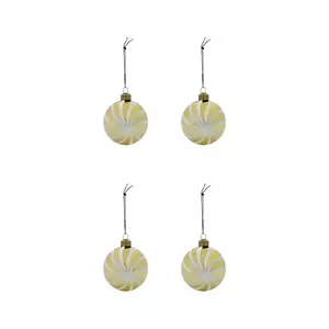 House Doctor set de globuri de crăciun HDDelic Jyle 8 cm 4-pack culoarea bej imagine