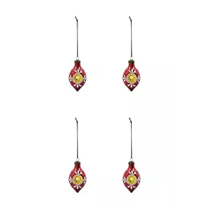 House Doctor set de globuri de crăciun HDNostal 9, 3 x 4, 9 cm 4-pack imagine