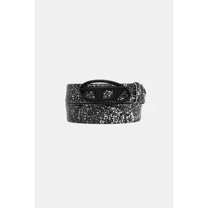 Diesel curea de piele OVAL D LOGO B-1DR culoarea negru, X10133.P8236 imagine