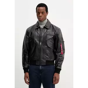 Alpha Industries geacă de piele culoarea negru, de tranziție, 100109.03 imagine
