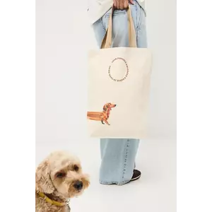 Medicine geanta de bumbac culoarea bej imagine