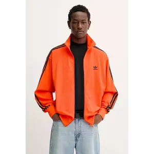 adidas Originals bluză Firebird culoarea portocaliu, cu imprimeu, JY1348 imagine