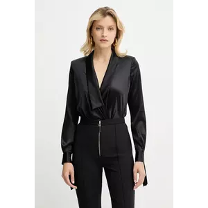 Elisabetta Franchi body din amestec de mătase culoare neagră uni CB00757E2 imagine