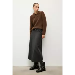 Answear.LAB cizme de piele culoarea maro, cu toc drept imagine