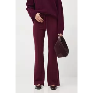 Medicine pantaloni de trening culoarea bordo, neted imagine