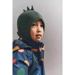 Liewood cagulă din bumbac Hanibal Dino Balaclava culoarea verde, LW20382 imagine