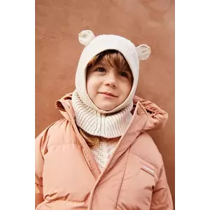 Liewood cagulă din bumbac Hanibal Balaclava culoarea bej, LW20101 imagine