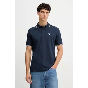 Barbour polo de bumbac culoarea bleumarin, cu imprimeu, MML1499 imagine