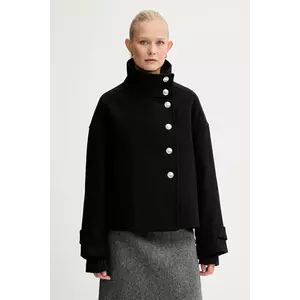 Morgan palton din lână culoarea negru, GSTAM imagine