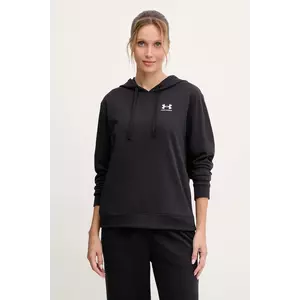 Under Armour bluză UA Rival culoarea negru, cu glugă, cu imprimeu, 6005511 imagine