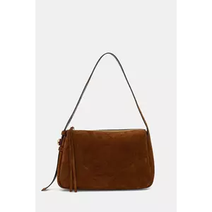 Tory Burch geantă de mana din piele întoarsă Romy Suede Shoulder culoarea maro, 177365.200 imagine