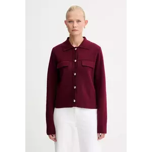 Morgan cardigan din amestec de lână culoarea bordo, light, MIMDIE imagine