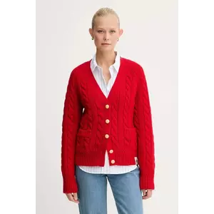 Bally cardigan din lână culoarea roșu, călduros, WKN0AM imagine