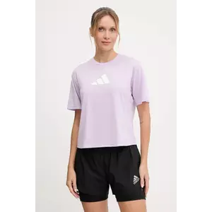 adidas Performance tricou de antrenament Workout Essentials culoarea violet, JY2183 imagine