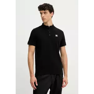 Karl Lagerfeld tricou polo culoarea negru, cu imprimeu, 554221.745001 imagine