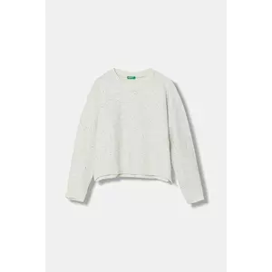 United Colors of Benetton pulover pentru copii din amestec de lână culoarea bej, 1VPUC108V imagine