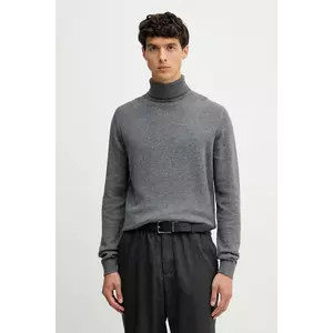 Karl Lagerfeld pulover din amestec de lână culoarea gri, light, cu guler, 554305.655024 imagine