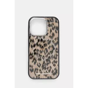 Karl Lagerfeld husă pentru telefon iPhone 16 Pro culoarea maro, KLHMP16LHDLEOICW imagine