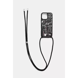 Karl Lagerfeld husă pentru telefon iPhone 16 Pro Max culoarea negru, KLHCP16XPGGRMPCK imagine