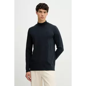 Karl Lagerfeld longsleeve din bumbac culoarea bleumarin, uni, 554226.755022 imagine