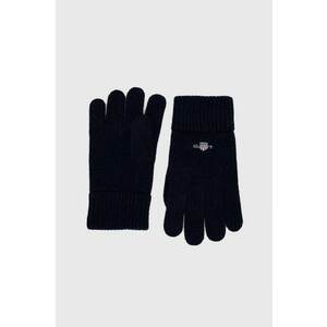 Gant manusi de lana culoarea albastru marin imagine