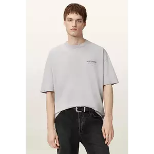AllSaints tricou din bumbac FUTURE culoarea gri, cu imprimeu, M006PD imagine