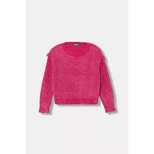 United Colors of Benetton pulover copii culoarea roz, light, 13HHC108W imagine