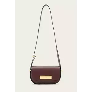 AllSaints poșetă de piele ETTA culoarea bordo, W294XD imagine