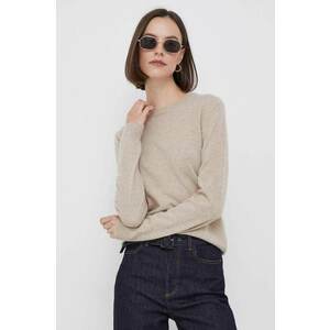 United Colors of Benetton pulover de lana femei, culoarea bej, light imagine