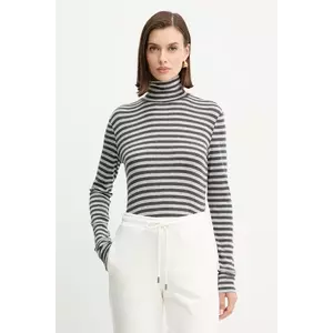 MM mânecă lungă cu lână BLASY culoarea gri, cu guler, 2526946028600 imagine