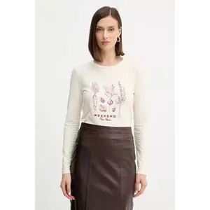 Weekend Max Mara longsleeve RENOIR culoarea bej, 2525946032600 imagine